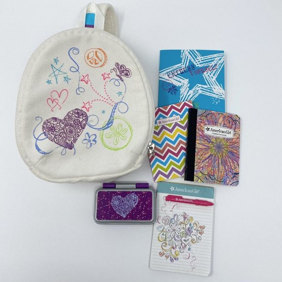 American Girl Toys Retired American Girl Doodle Backpack Set Pencil
